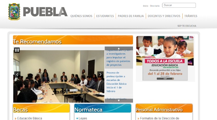 SEP Puebla • Conoce el portal web oficial